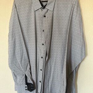 Classic Gray and White Men's Shirt